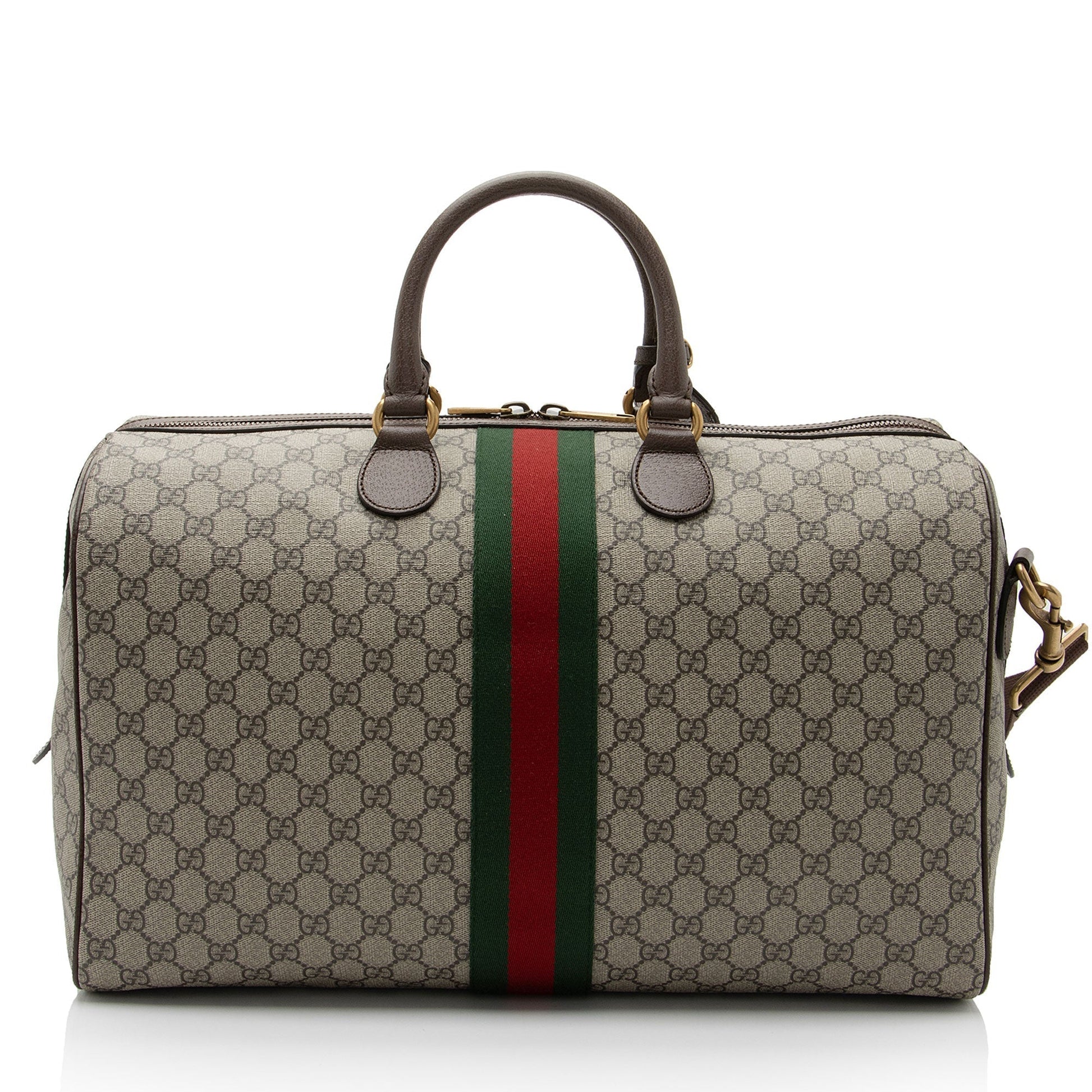 Gucci Nylon Leather Canvas Shoulder Bag