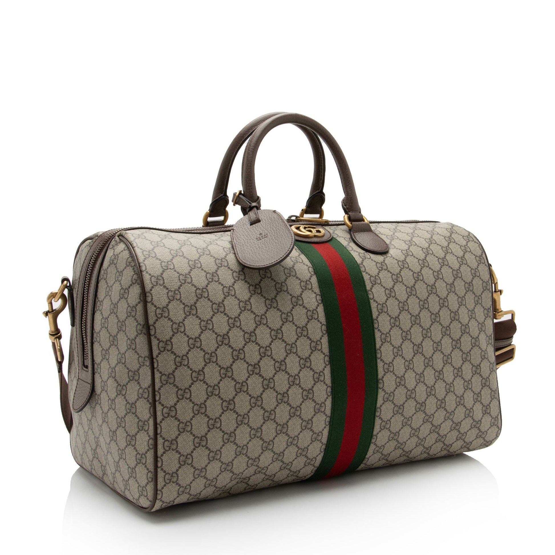 Gucci Nylon Leather Canvas Shoulder Bag