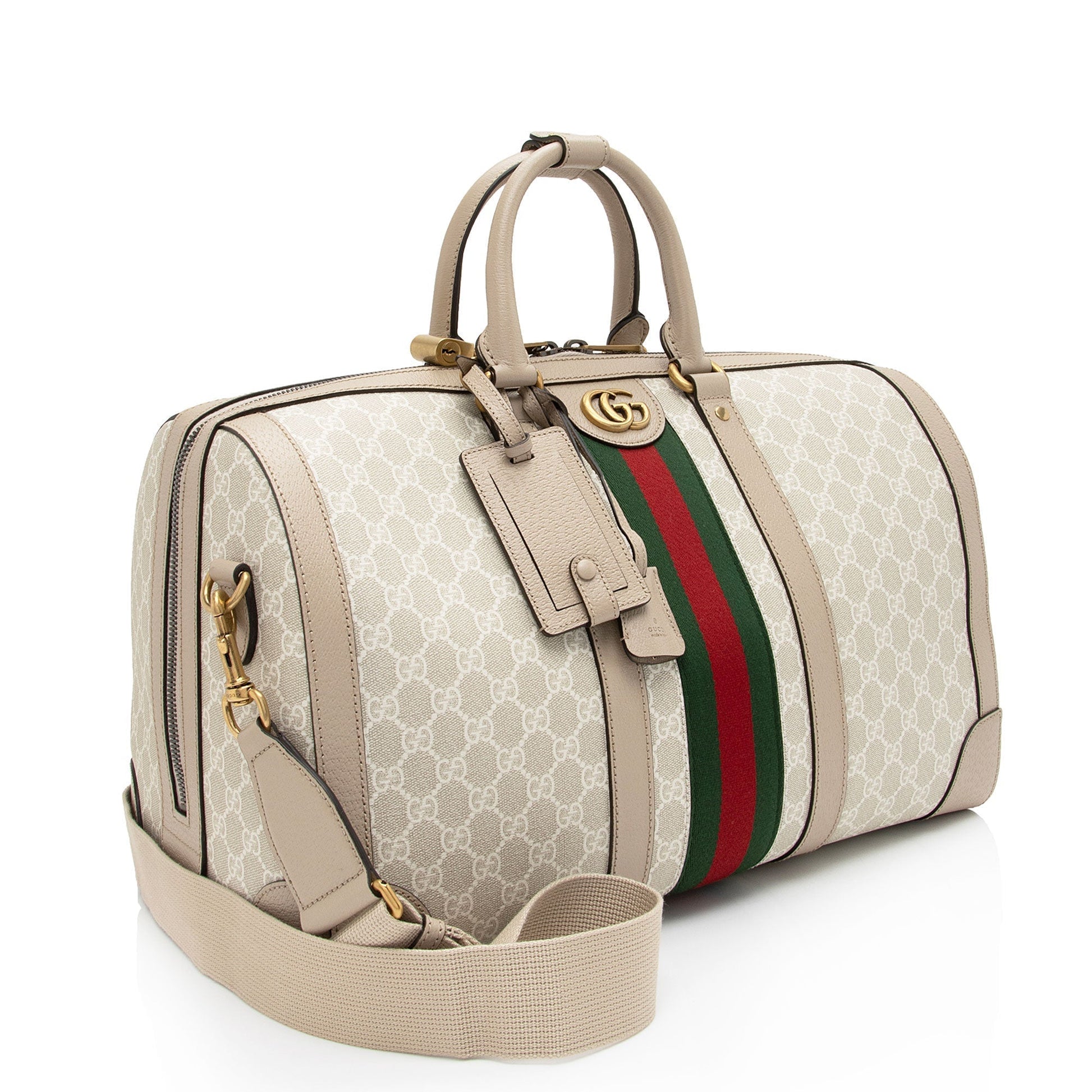 Gucci Nylon Leather Canvas Shoulder Bag