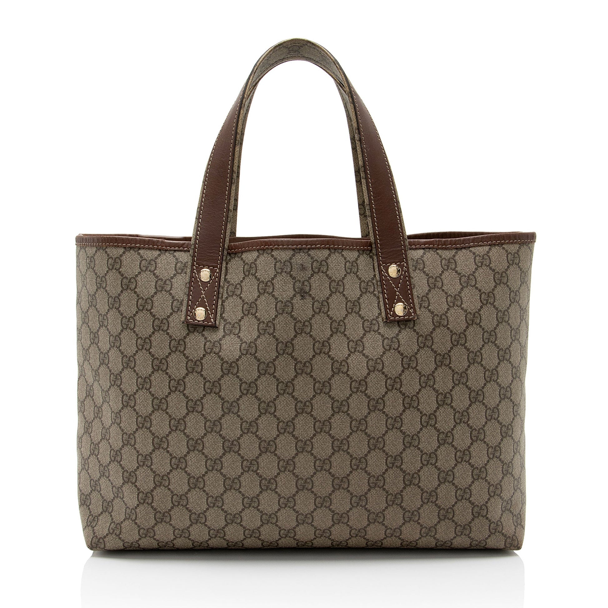 Gucci Nylon Leather Canvas Tote