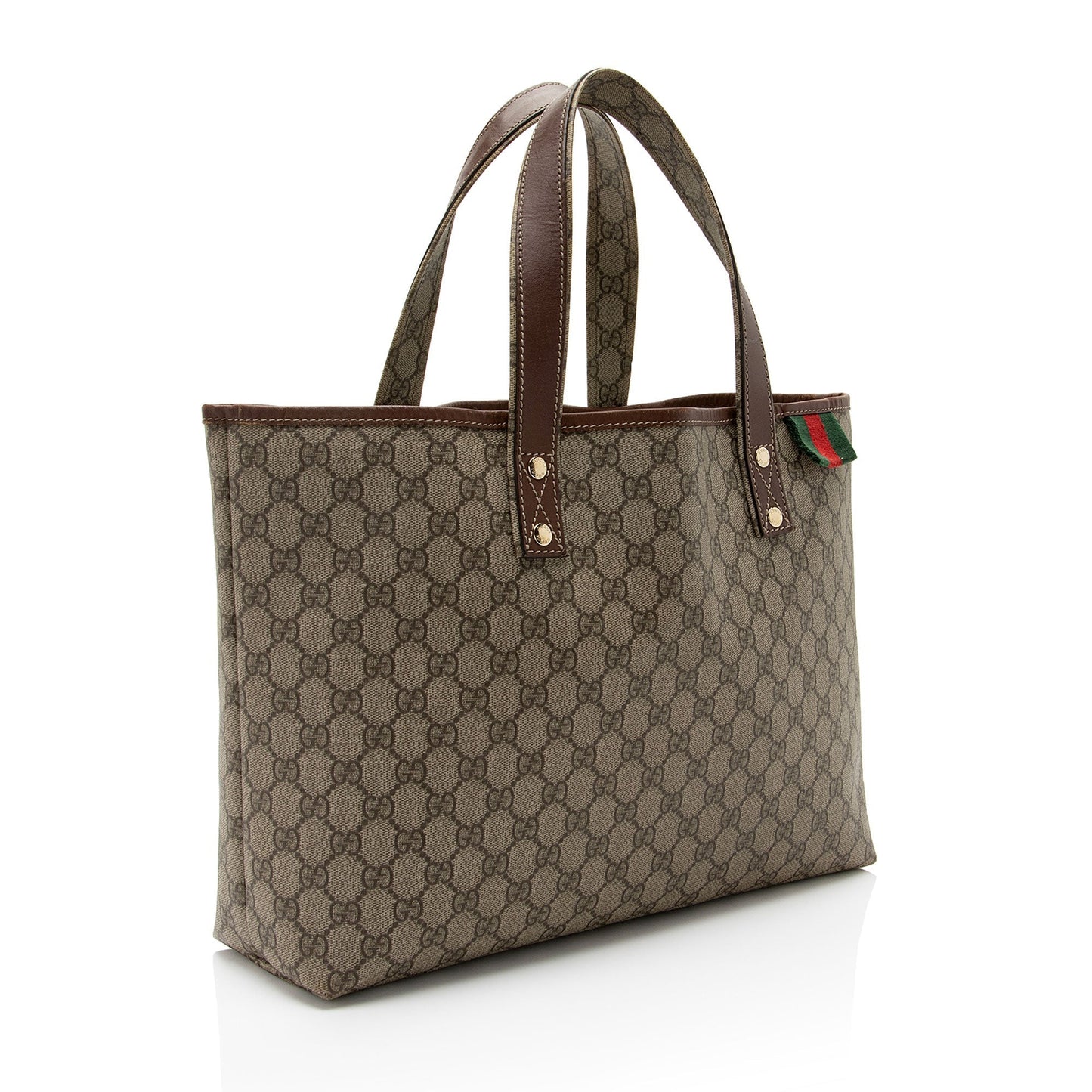 Gucci Nylon Leather Canvas Tote