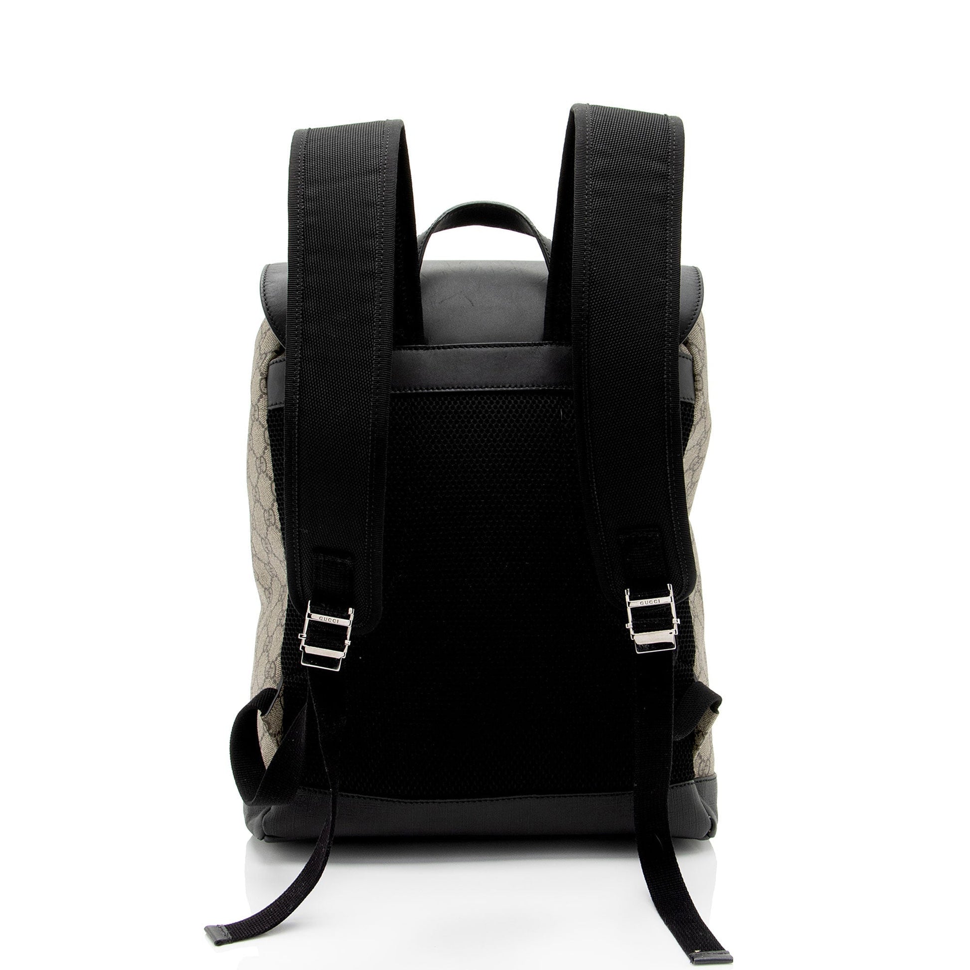 Gucci Nylon Leather Canvas Shoulder Bag