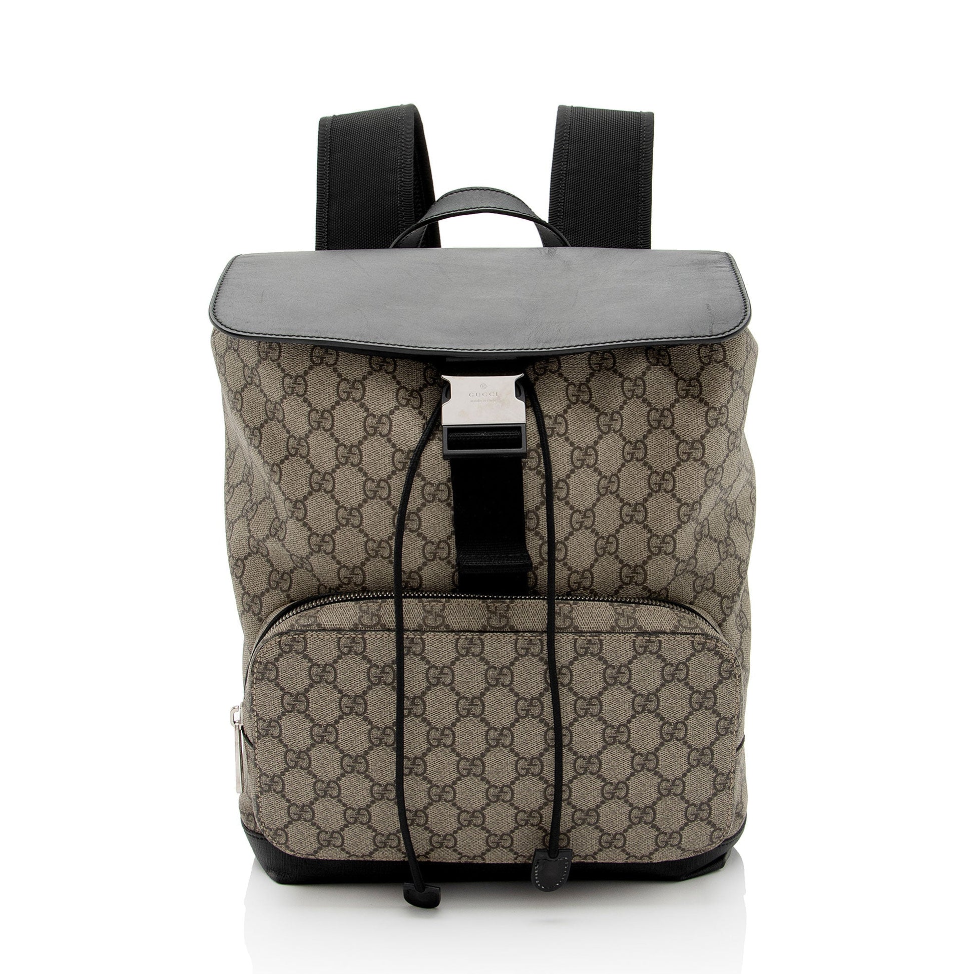 Gucci Nylon Leather Canvas Shoulder Bag