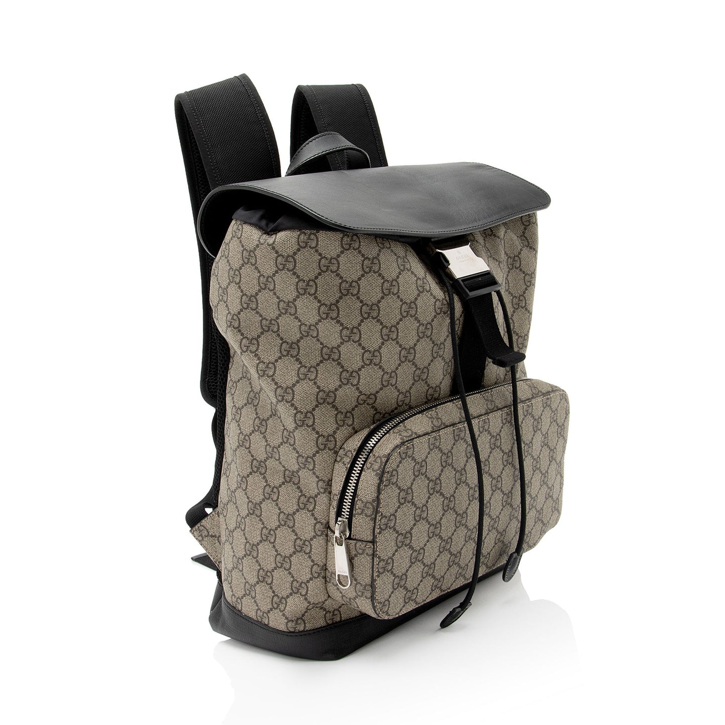 Gucci Nylon Leather Canvas Shoulder Bag