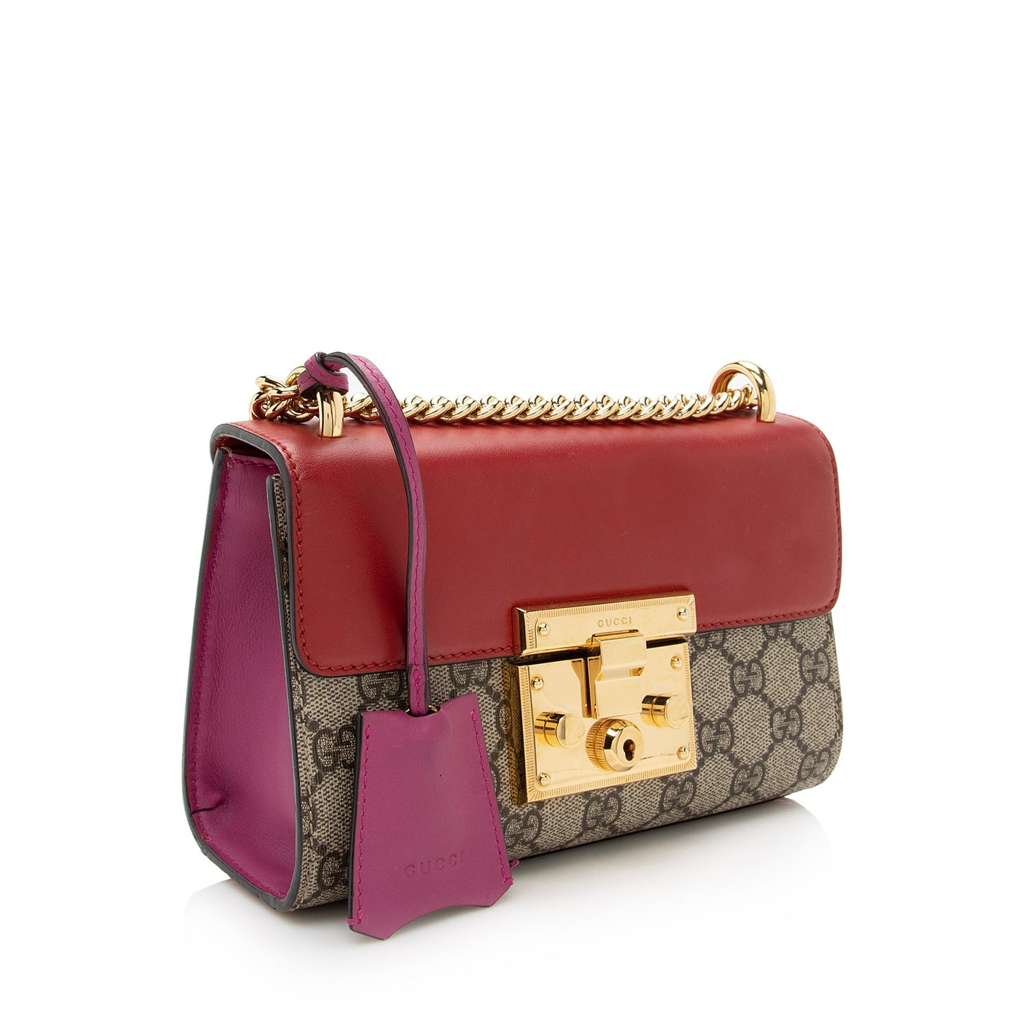 Gucci GG Supreme Small Padlock Shoulder Bag (SHF-22509)