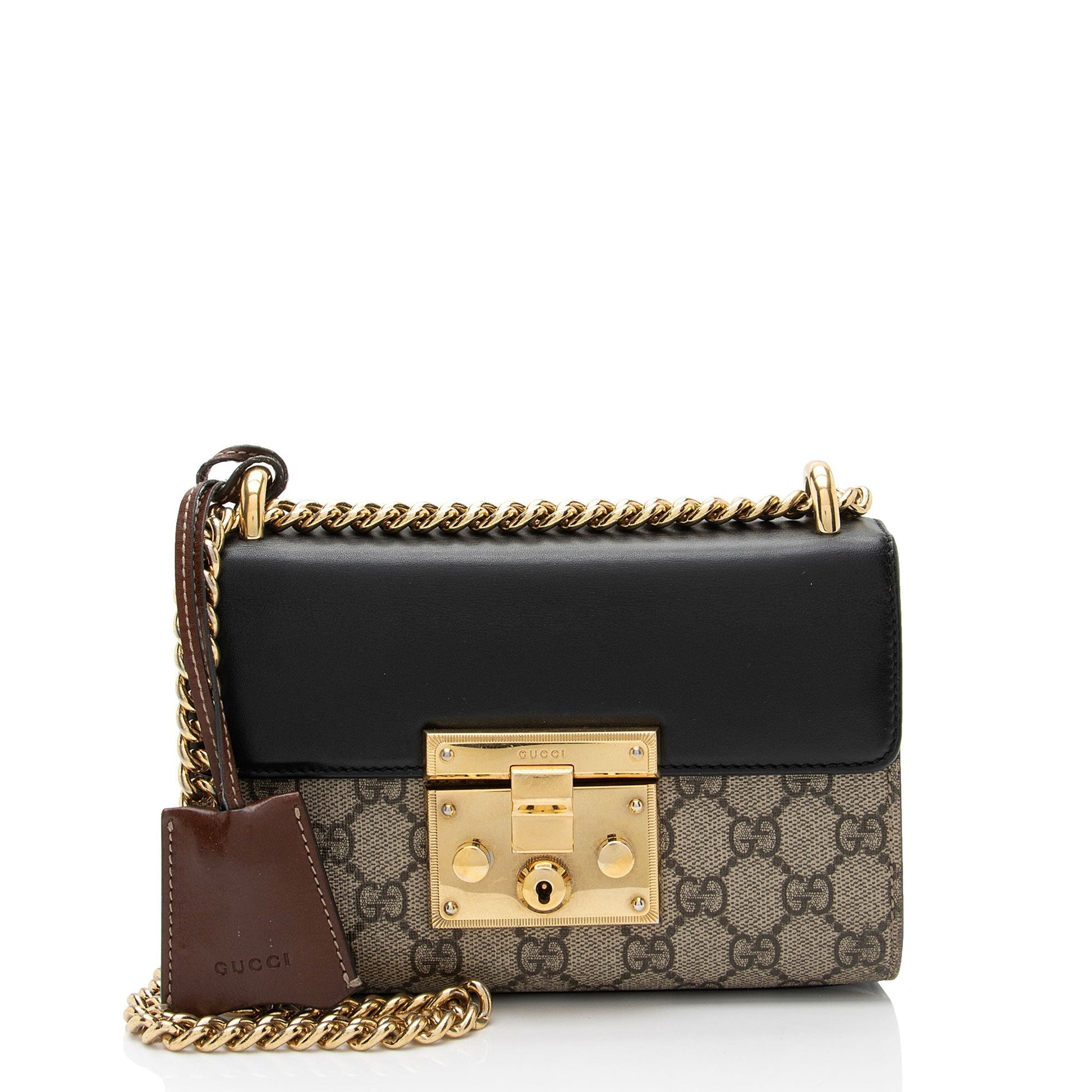 Gucci Leather Canvas Shoulder Bag