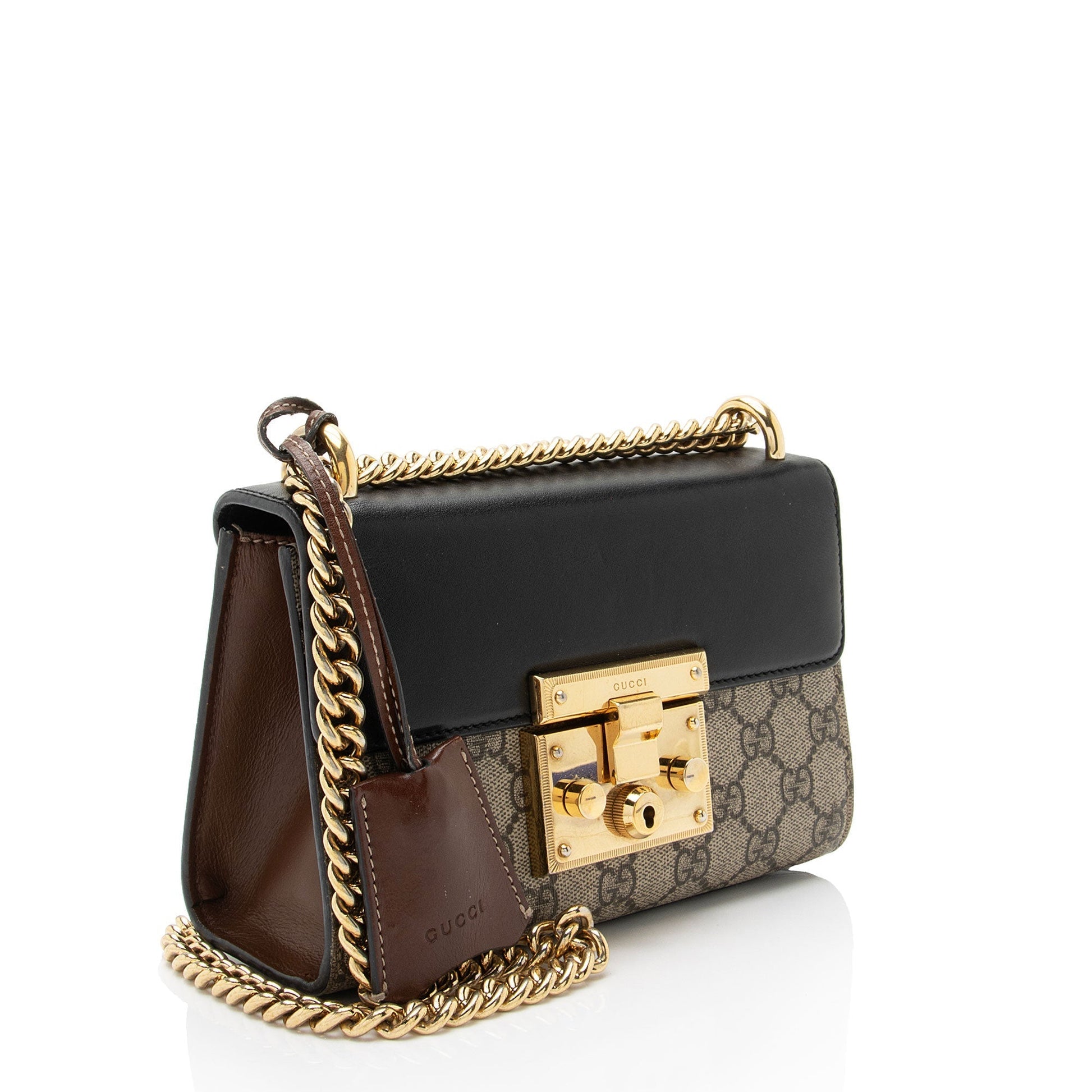 Gucci Leather Canvas Shoulder Bag