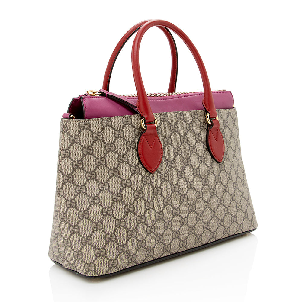 Gucci Leather Canvas Tote