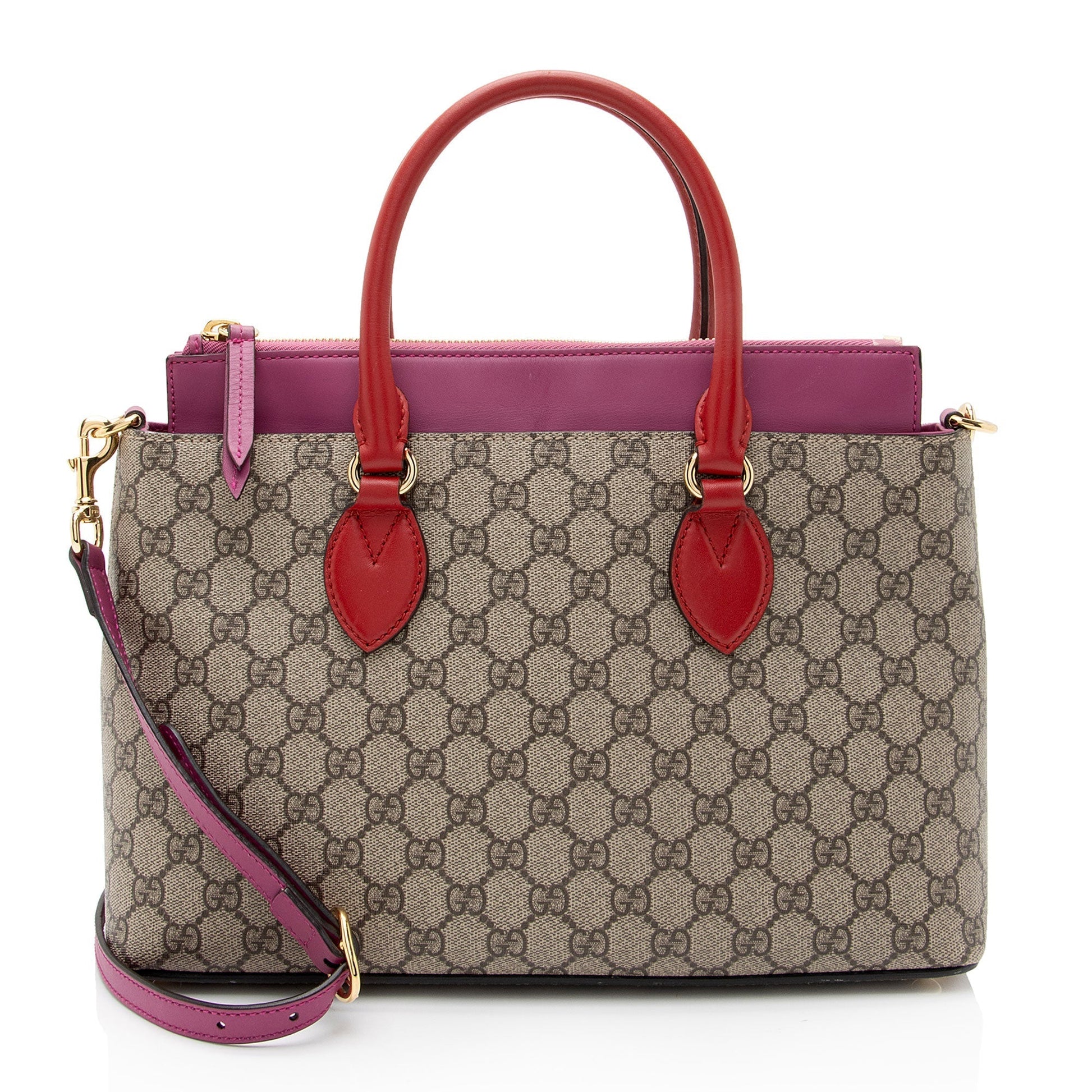Gucci Leather Canvas Tote