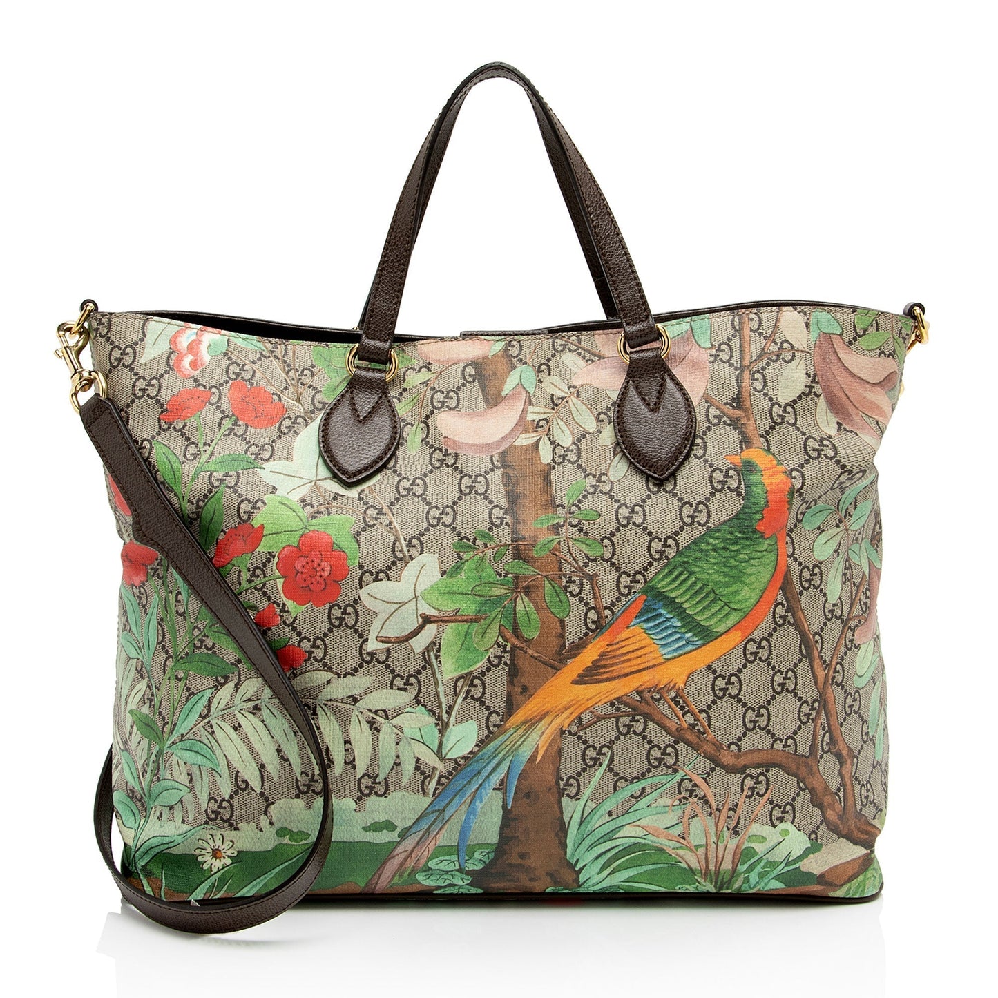 Gucci Leather Canvas Tote