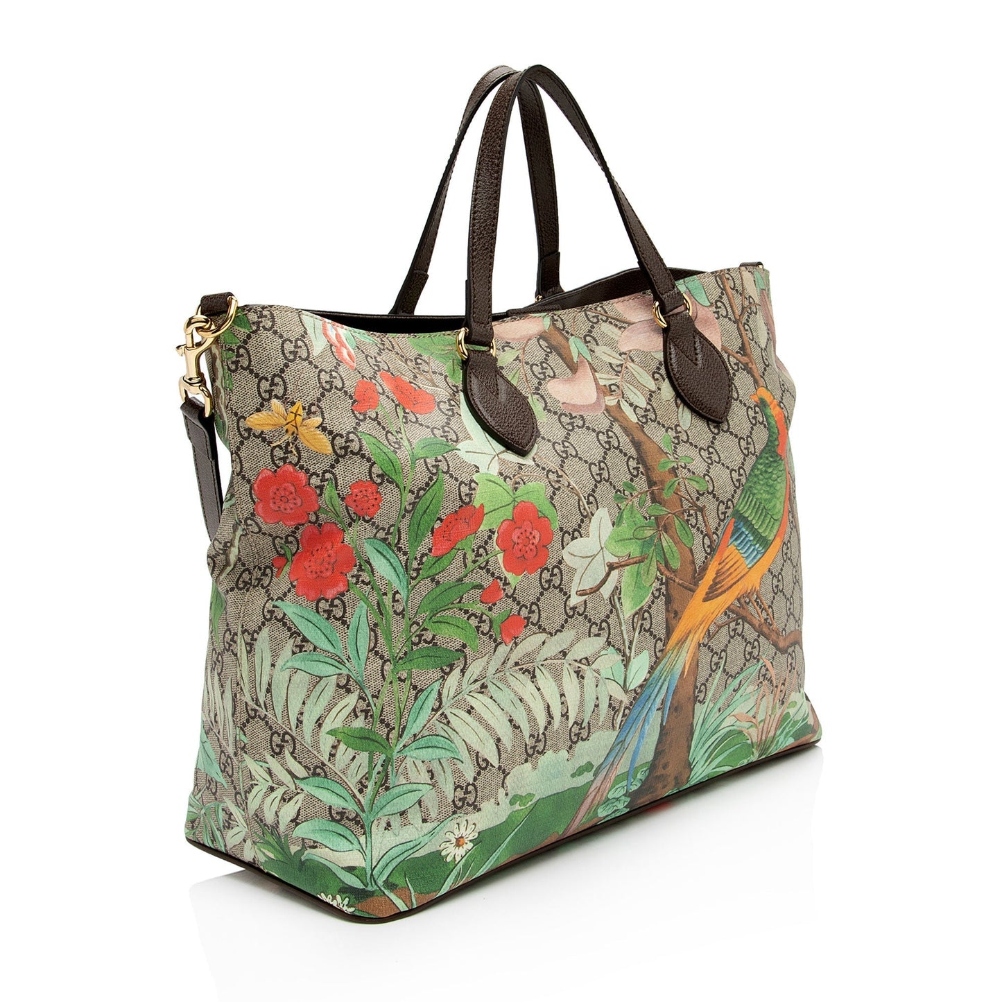 Gucci Leather Canvas Tote