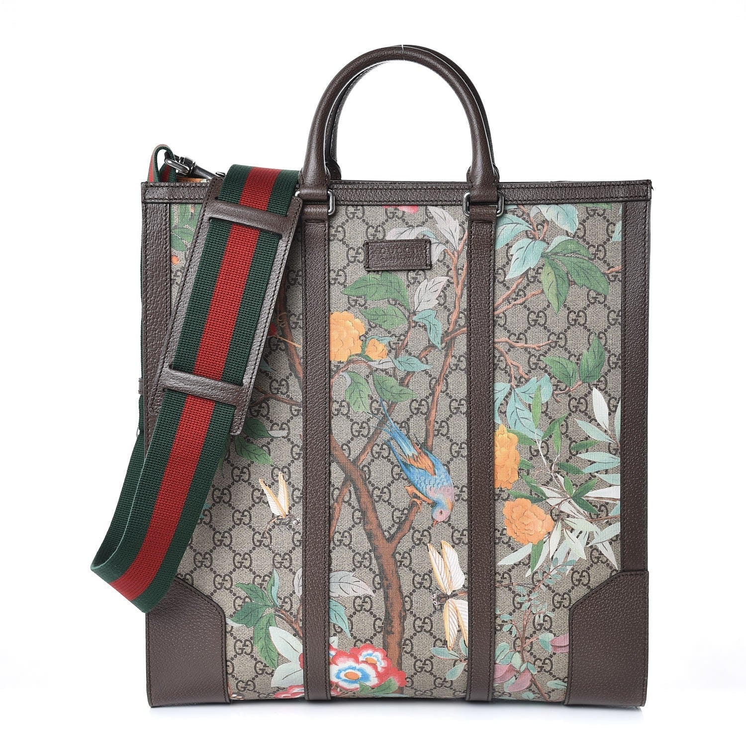 Gucci Monogram Caro Leather Canvas Tote