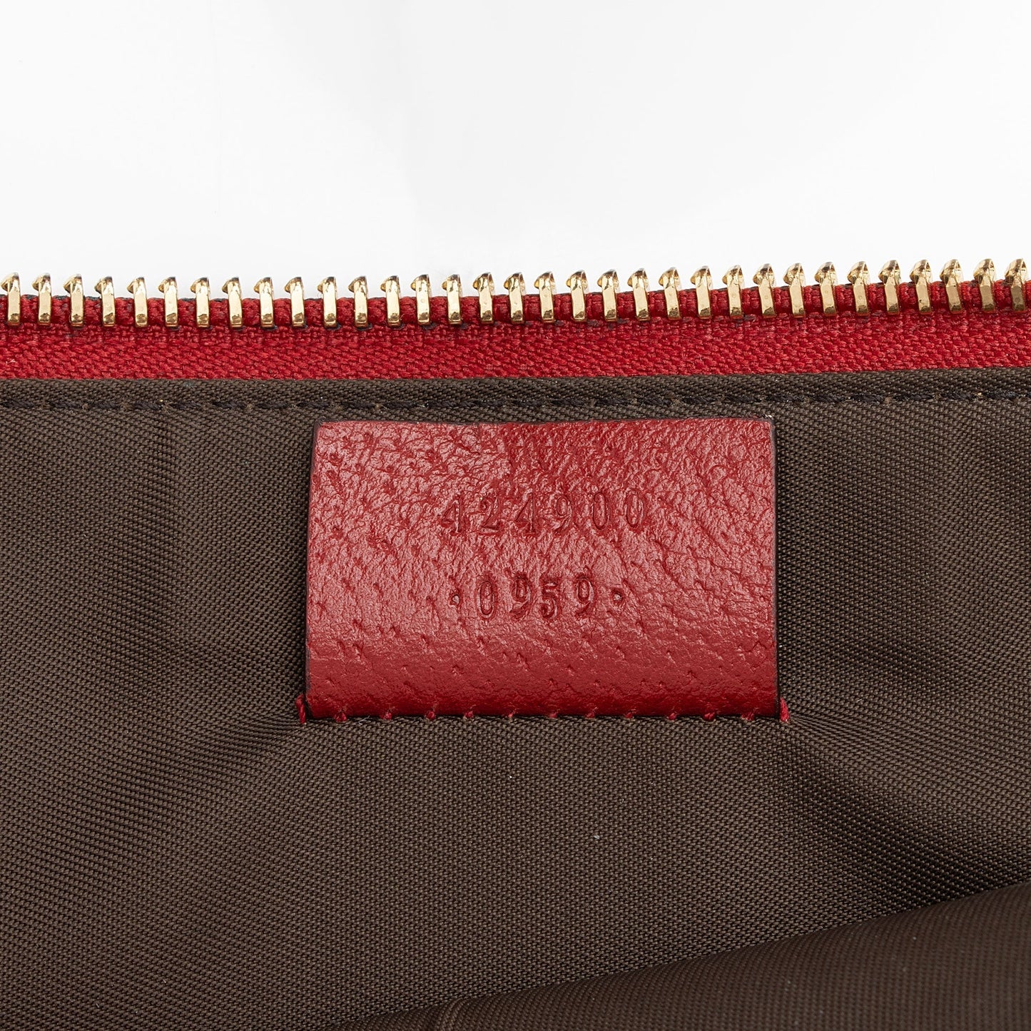 Gucci Pochette Leather Canvas Clutch