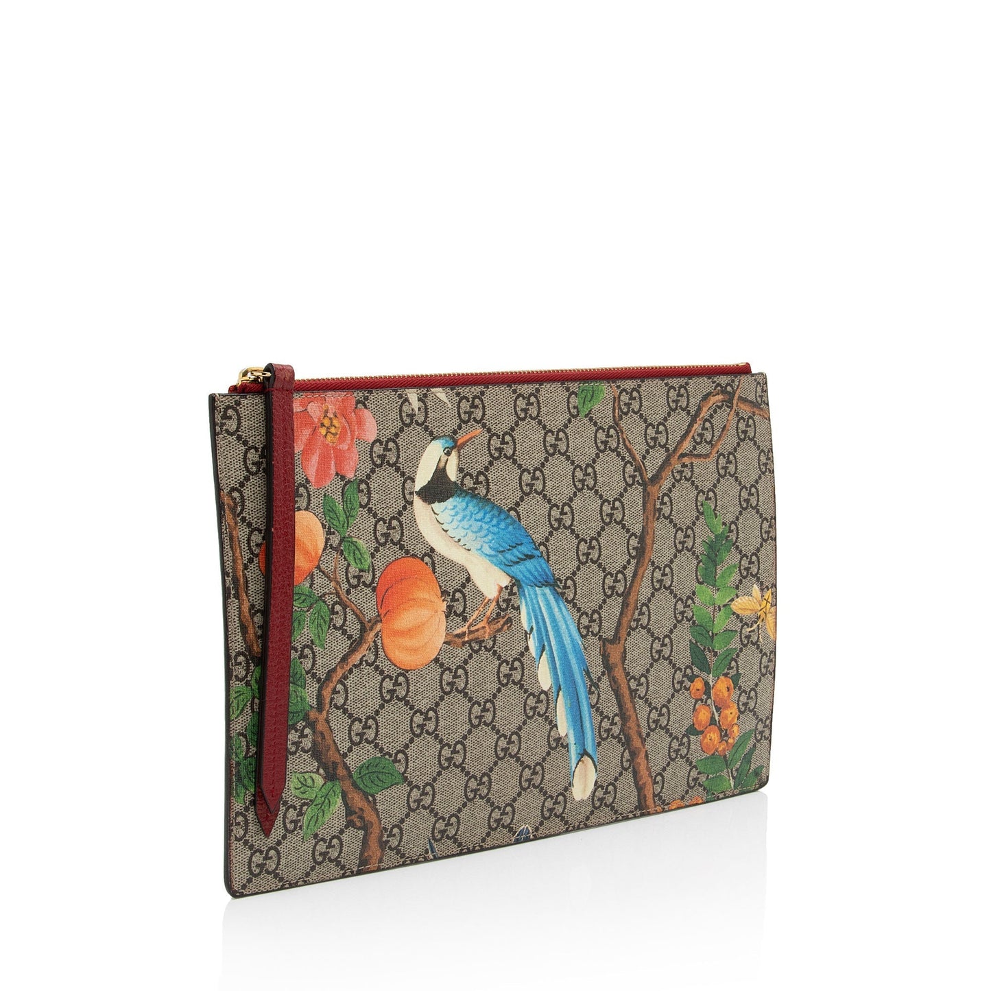 Gucci Pochette Leather Canvas Clutch