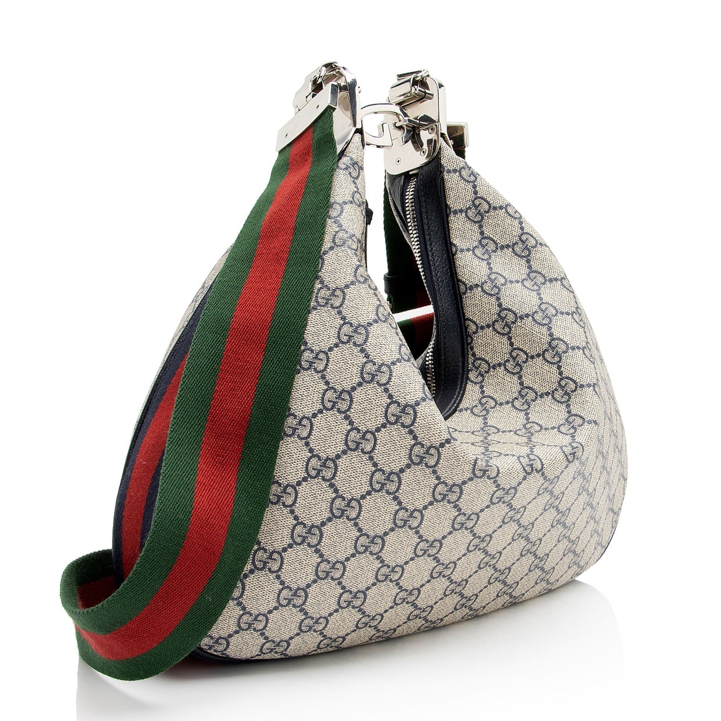 Gucci Nylon Leather Canvas Shoulder Bag