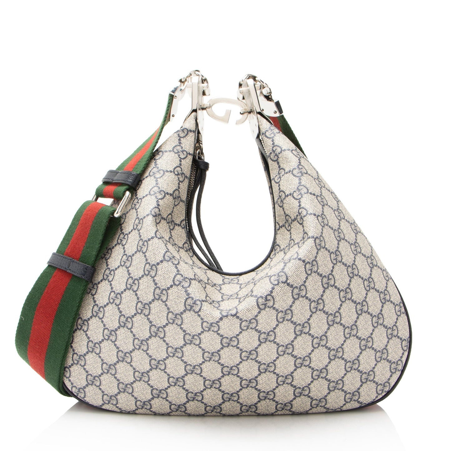 Gucci GG Supreme Web Attache Large Shoulder Bag