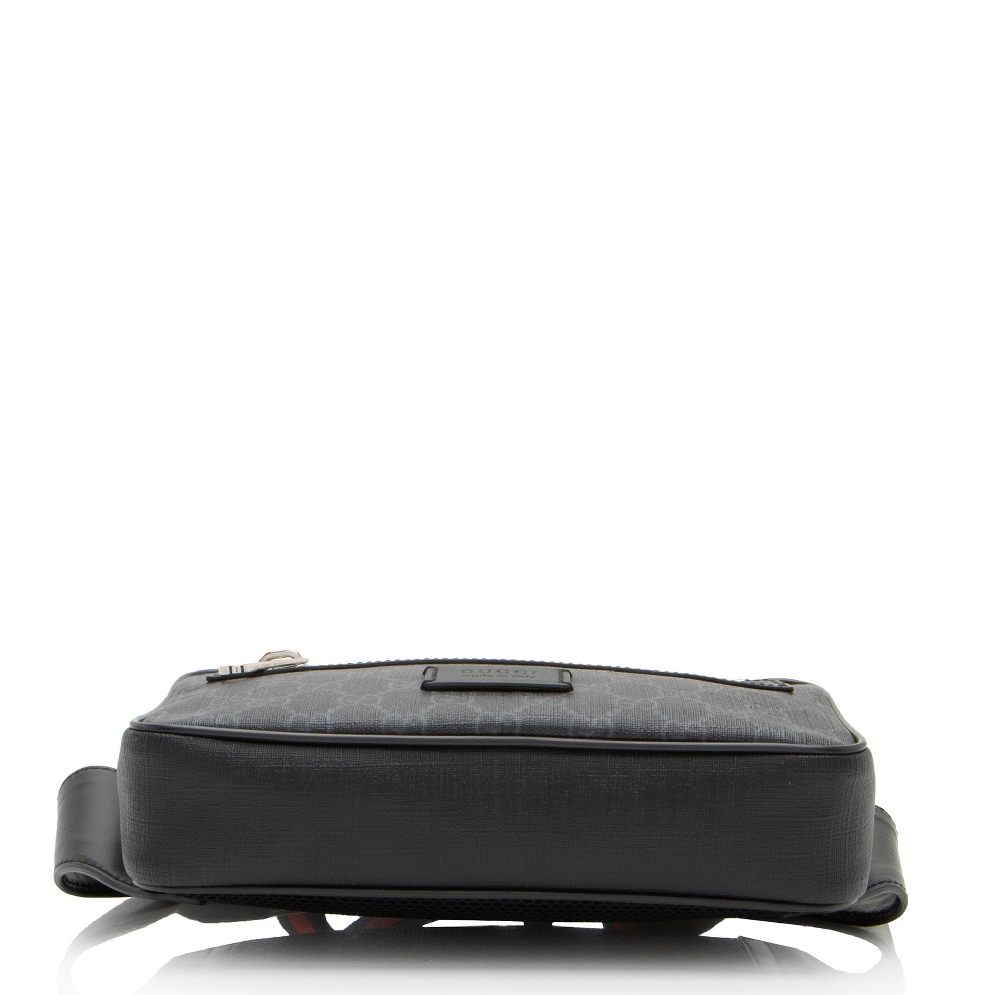 Gucci GG Supreme Web Zip Belt Bag (SHF-52MZPp)