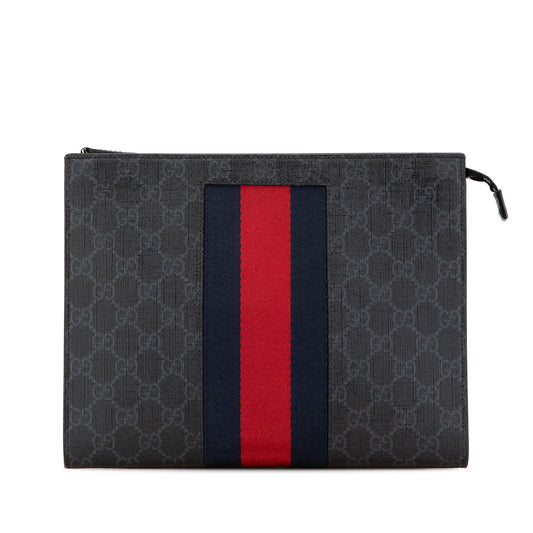 Gucci GG Supreme Web Clutch