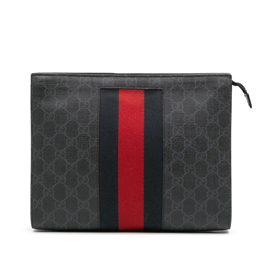 Gucci GG Supreme Web Clutch