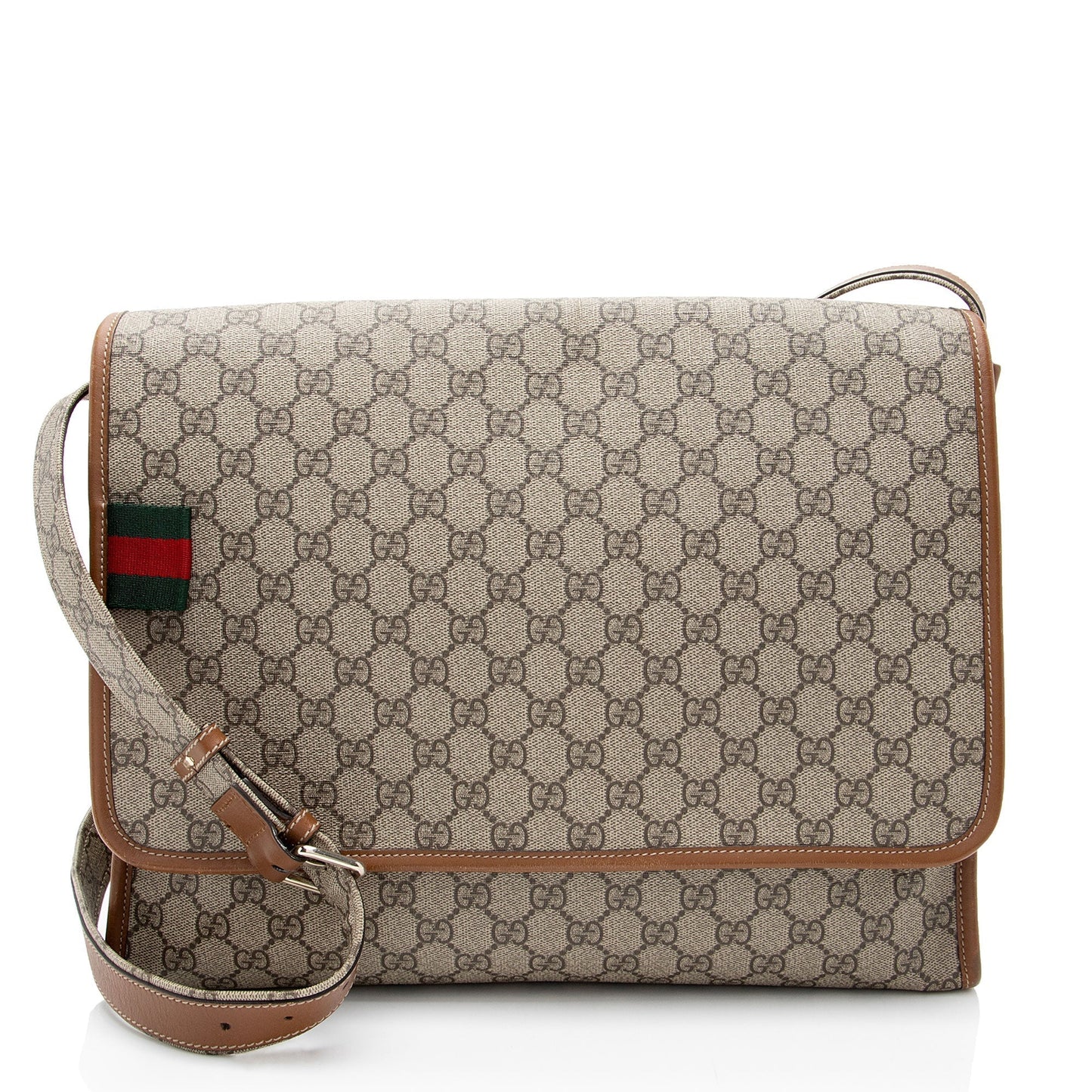 Gucci Nylon Leather Canvas Shoulder Bag