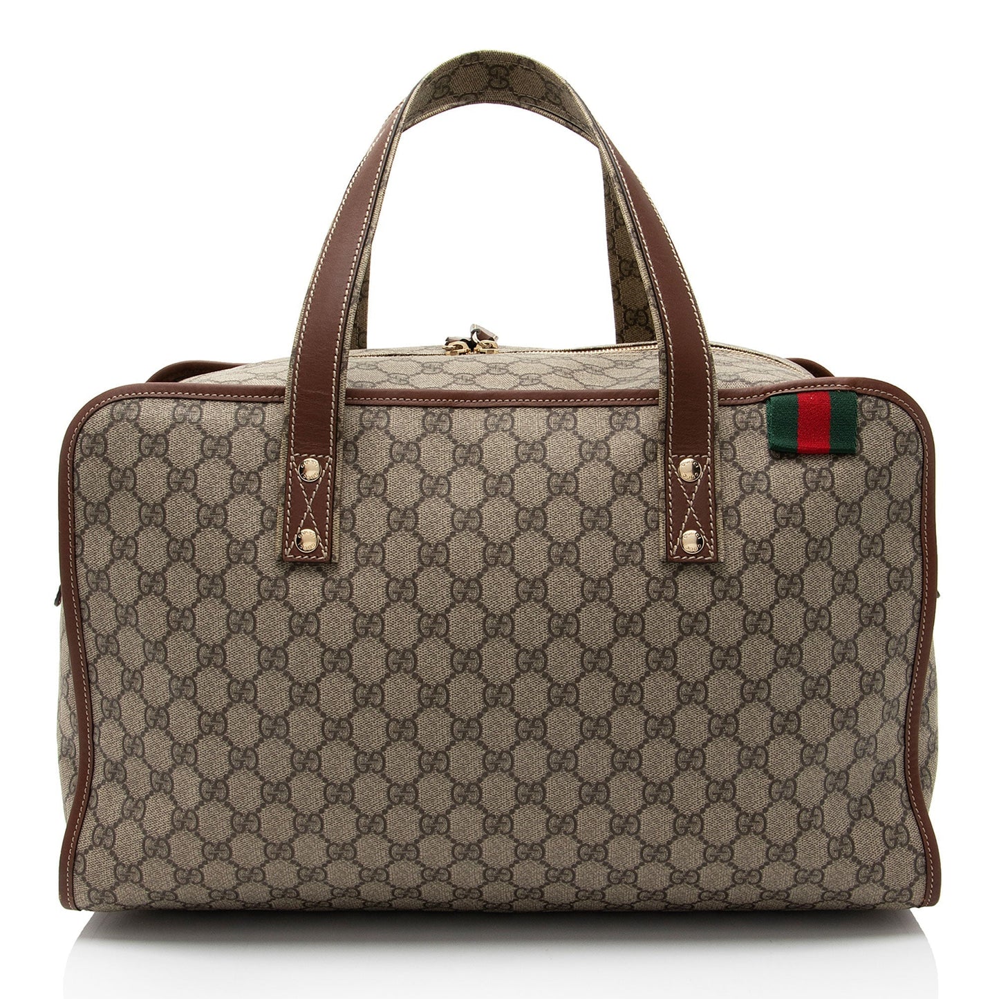 Gucci Nylon Leather Canvas Handbag