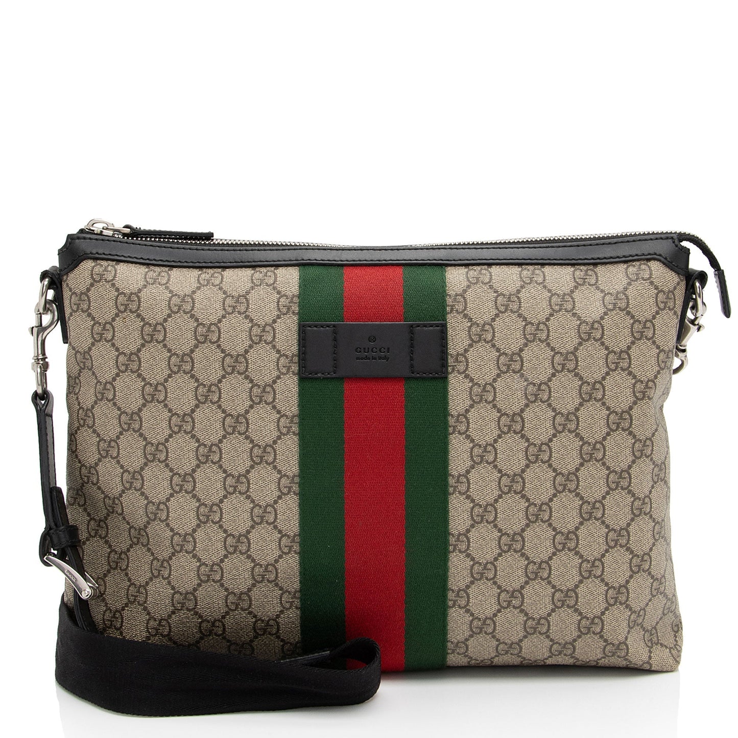 Gucci Nylon Leather Canvas Shoulder Bag