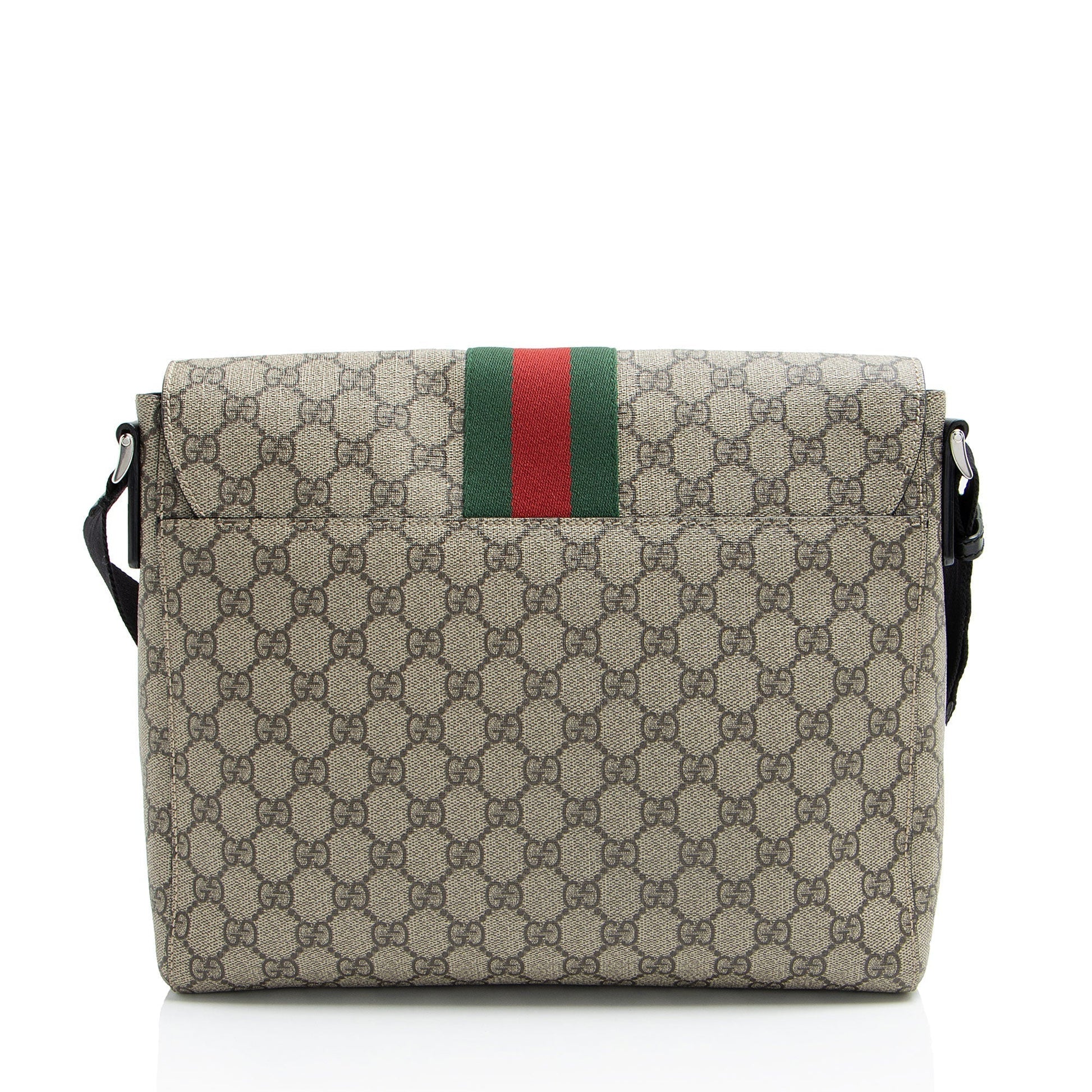 Gucci Nylon Leather Canvas Shoulder Bag