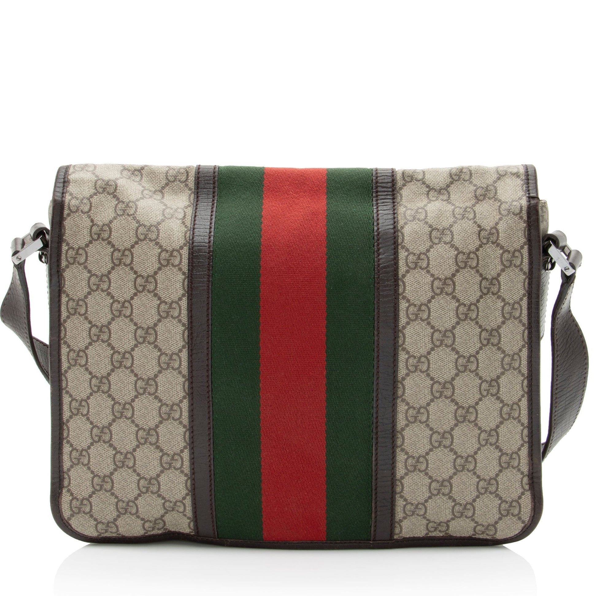 Gucci Nylon Leather Canvas Shoulder Bag