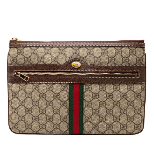 Gucci GG Supreme Web Ophidia Clutch