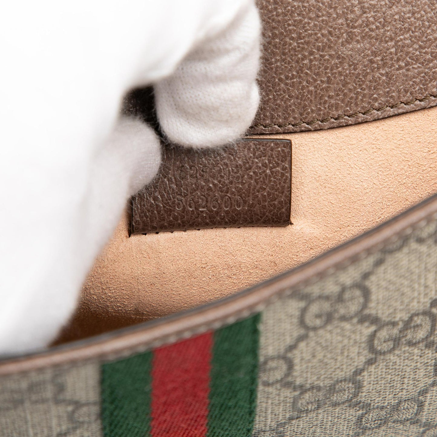 Gucci GG Supreme Web Ophidia Flap Clutch