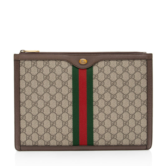 Gucci GG Supreme Web Ophidia Pouch (SHF-Vkx6V1)