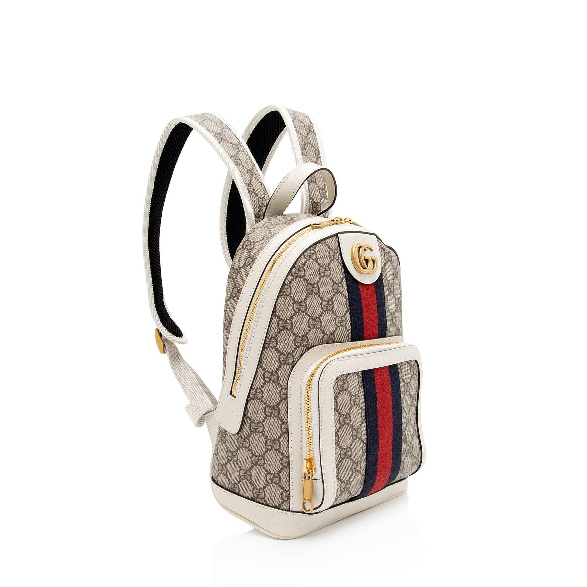 Gucci Nylon Leather Canvas Shoulder Bag