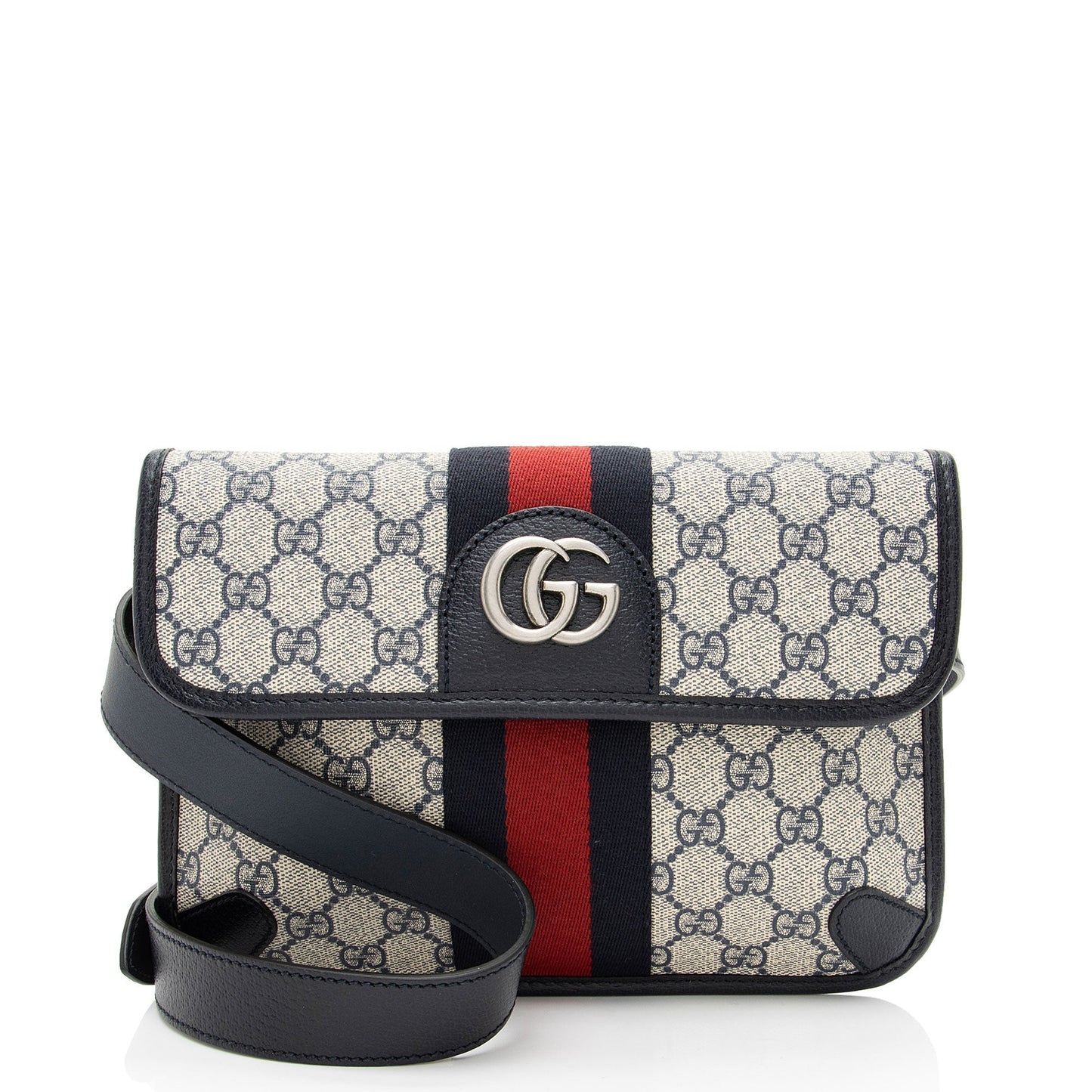 Gucci Nylon Leather Canvas Shoulder Bag