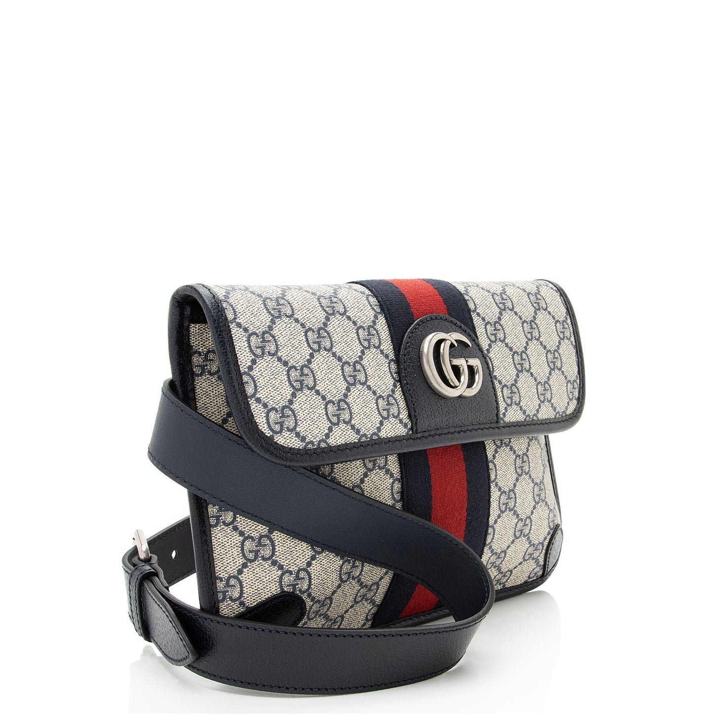 Gucci Nylon Leather Canvas Shoulder Bag