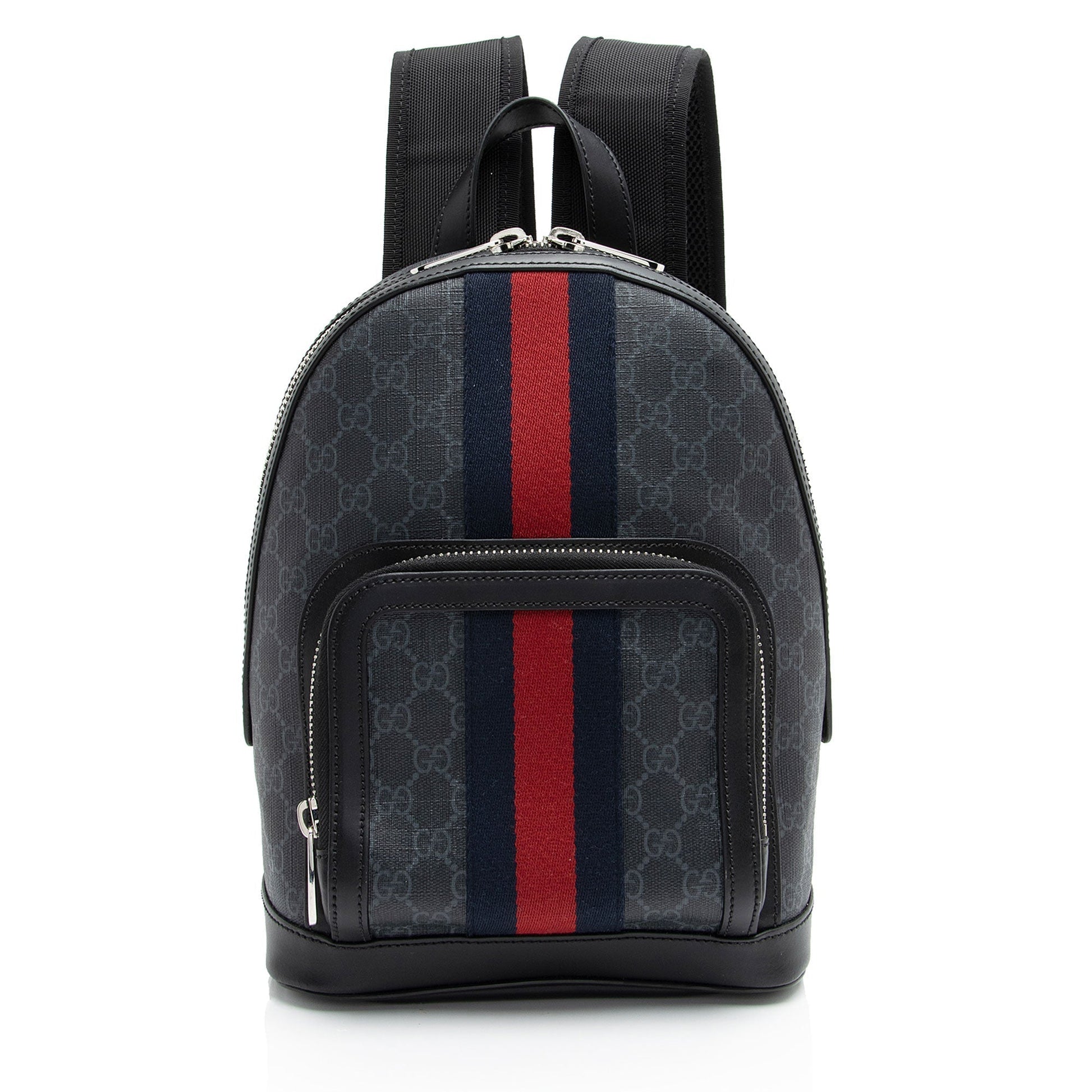 Gucci Nylon Leather Canvas Shoulder Bag