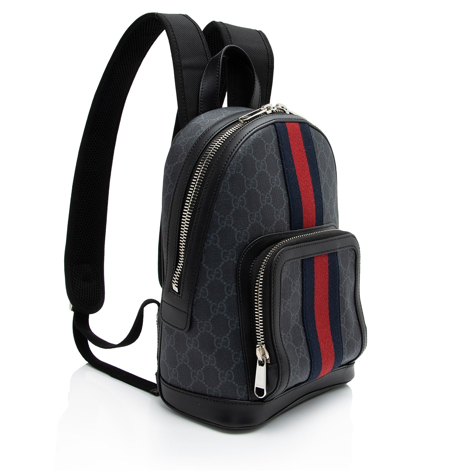 Gucci Nylon Leather Canvas Shoulder Bag