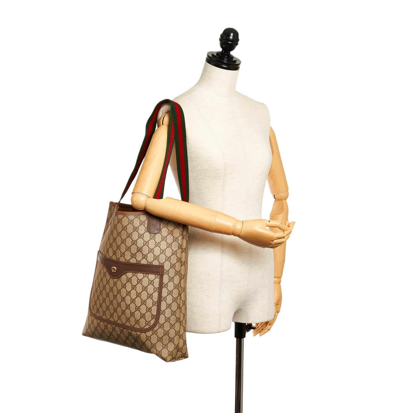 Gucci GG Supreme Web Tote Bag (SHG-32758)