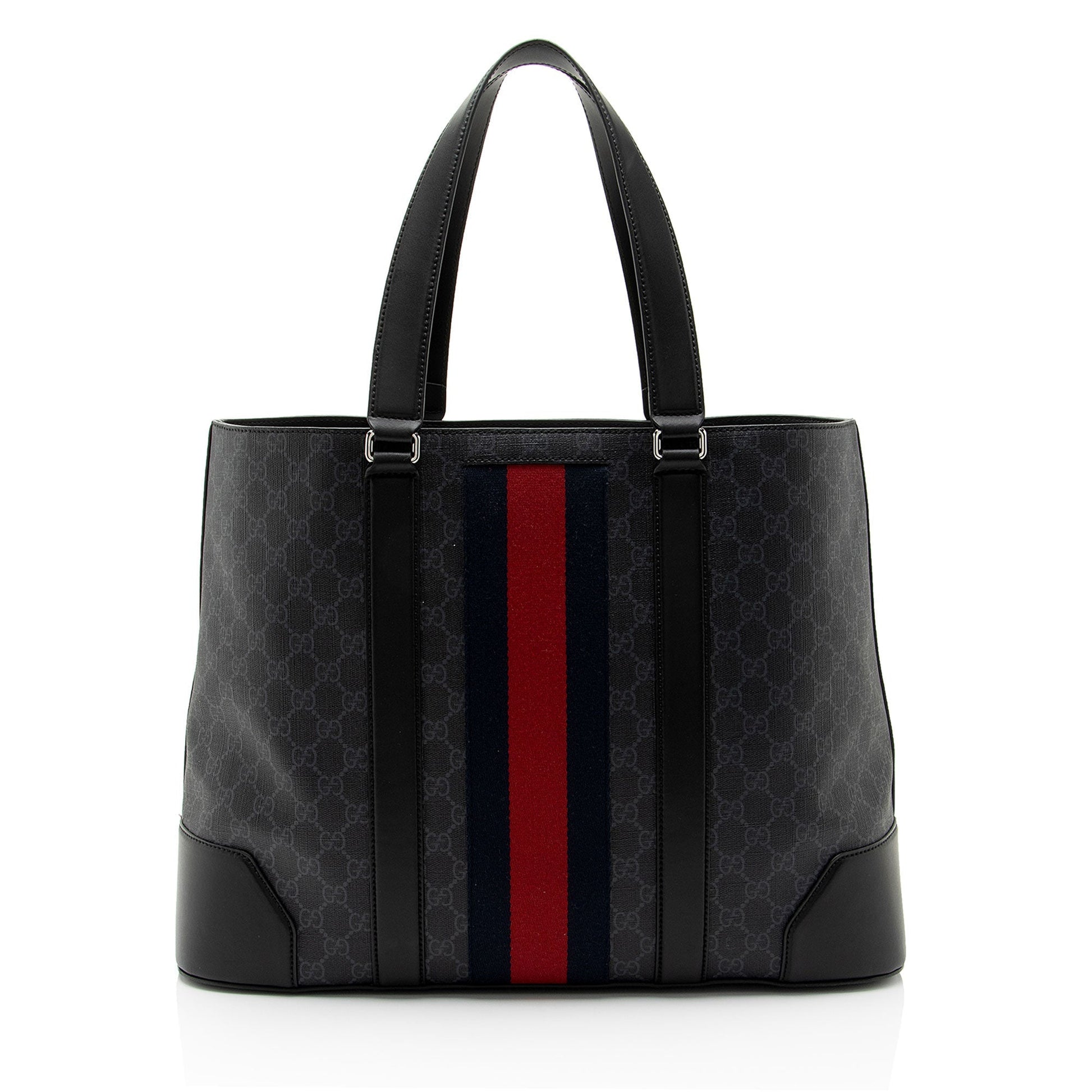 Gucci Nylon Leather Canvas Tote
