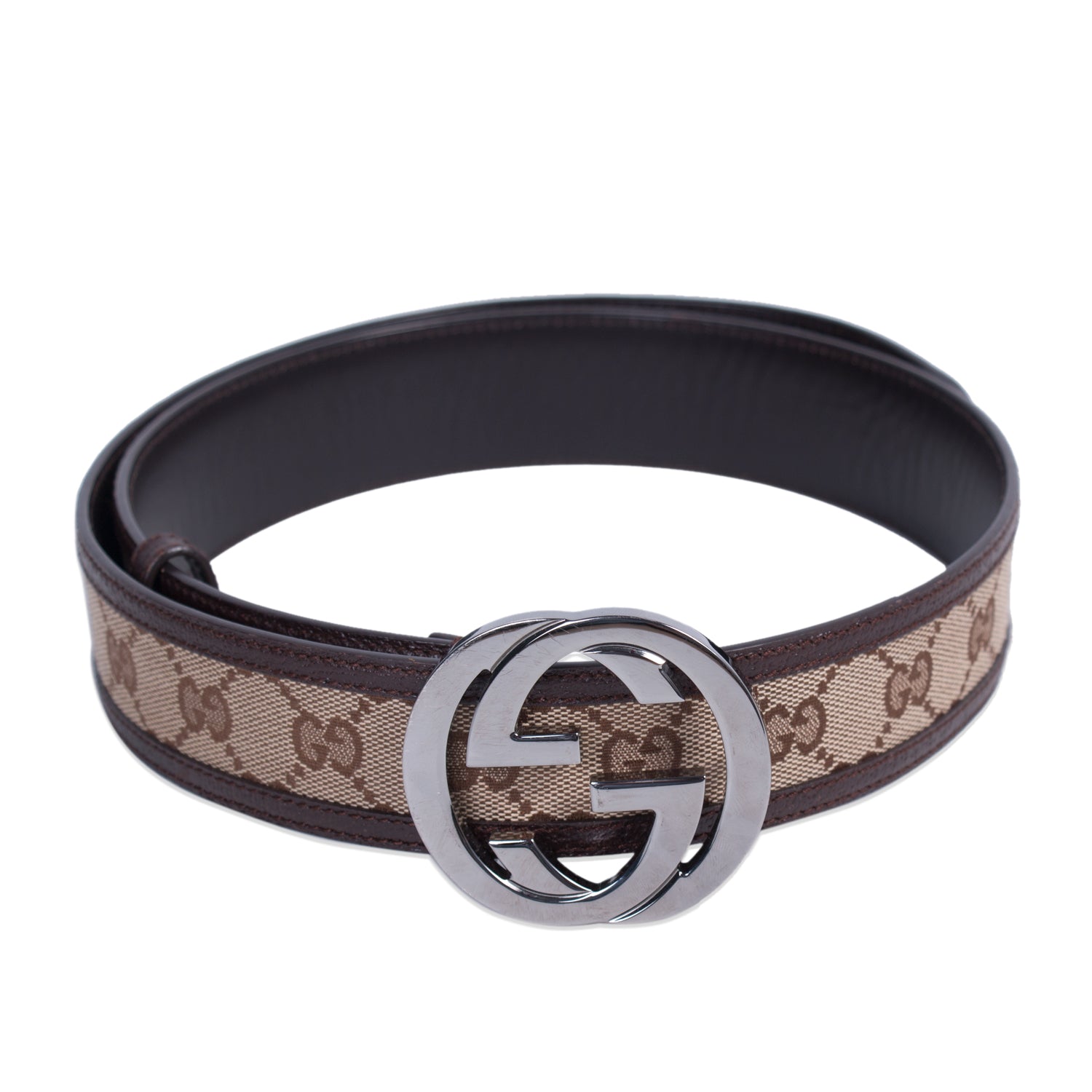 Gucci Leather Canvas Handbag