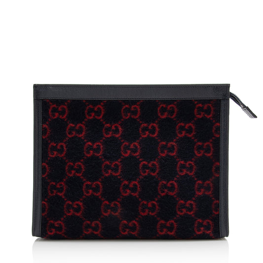 Gucci GG Wool Zip Pouch (SHF-22717)