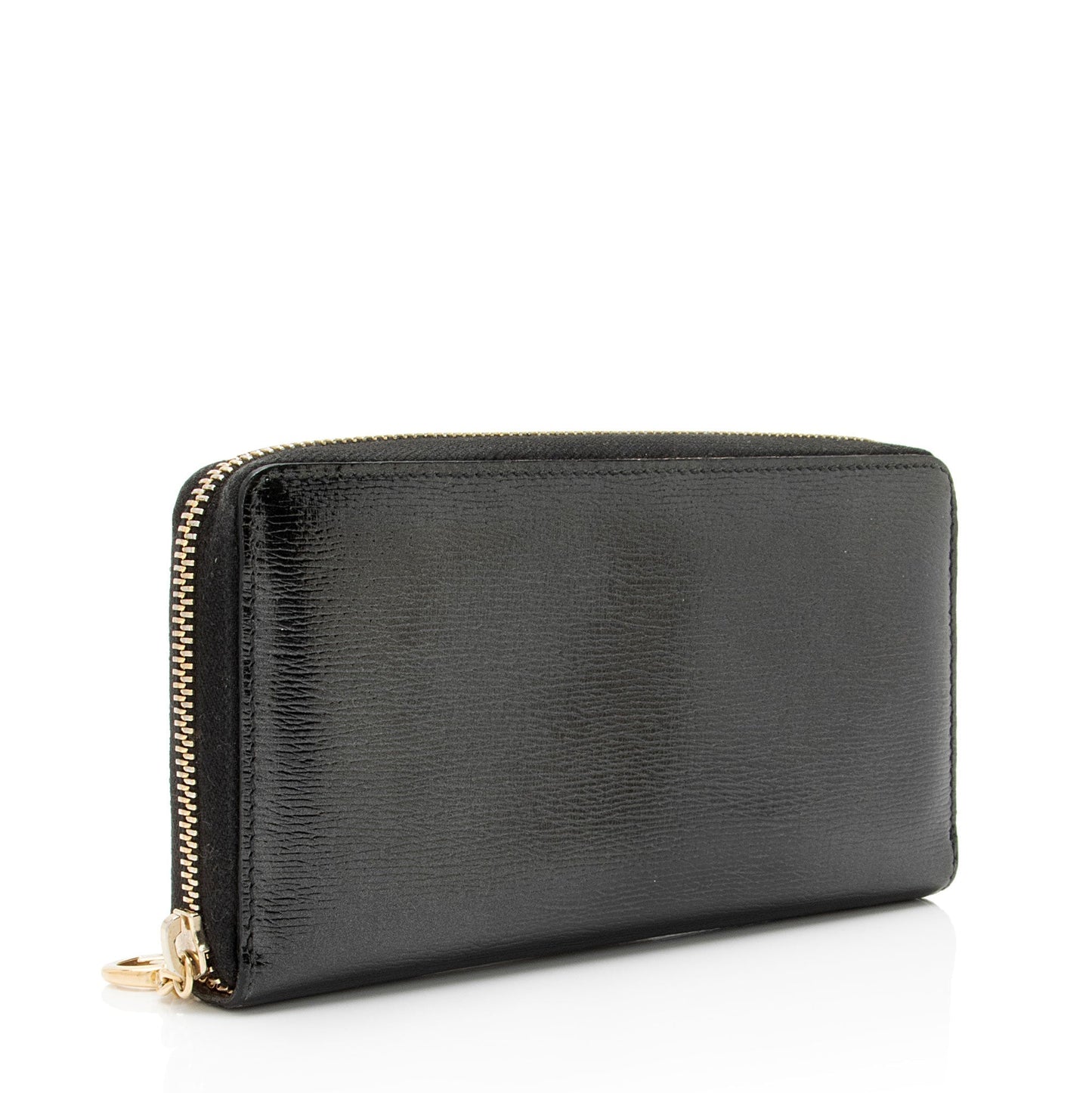 Gucci Glazed Leather Zip Around Wallet