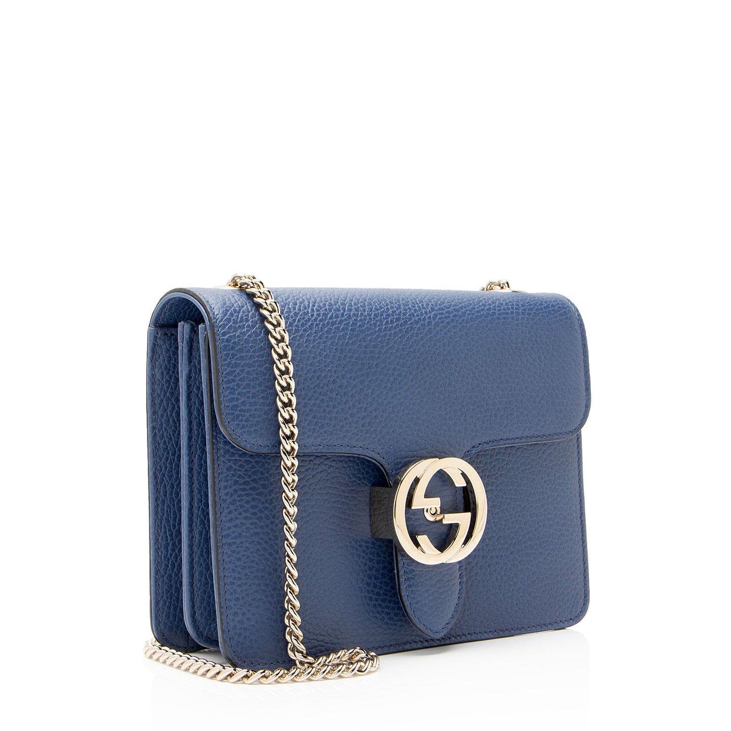 Gucci Grained Calfskin Interlocking G Small Shoulder Bag