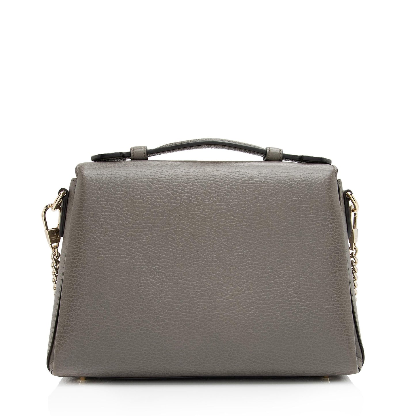 Gucci Leather Interlocking G Small Top Handle