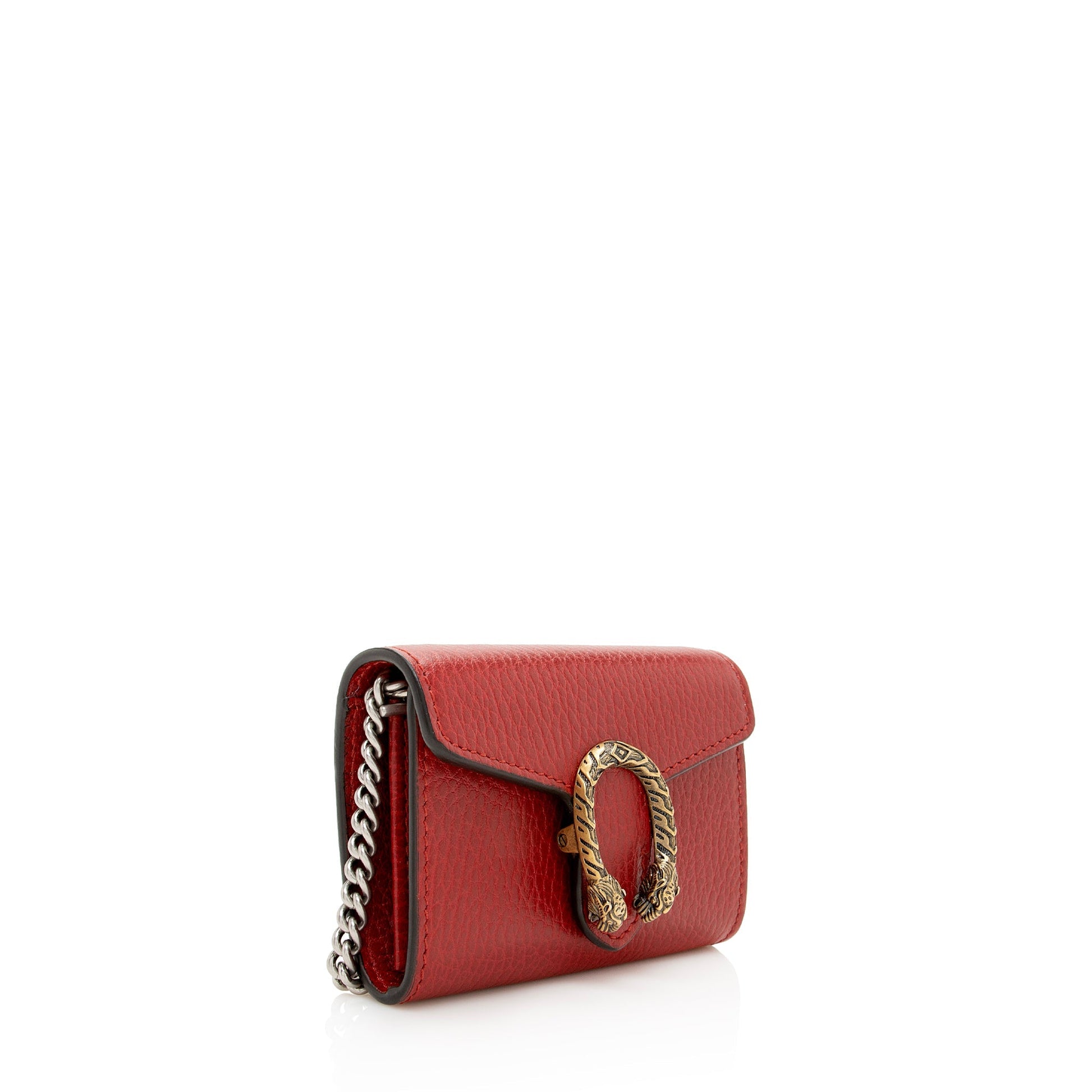 Gucci Grained Leather Dionysus Card Case Chain Bag (SHF-22357)