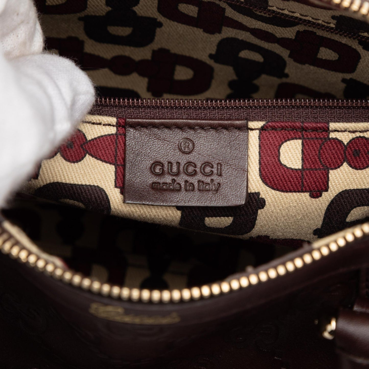 Gucci Guccissima Abbey D Ring Boston Bag