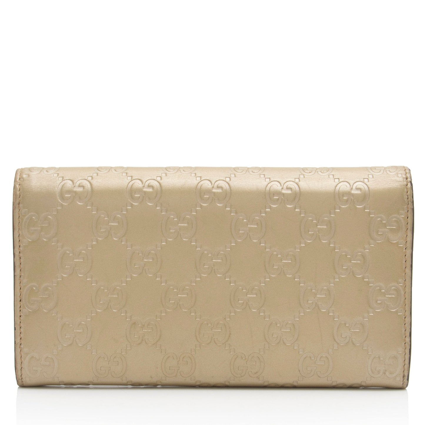 Gucci Guccissima Leather Bow Signature Continental Wallet