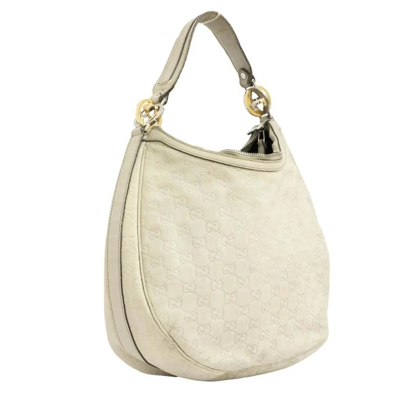 Gucci Monogram Leather Canvas Shoulder Bag
