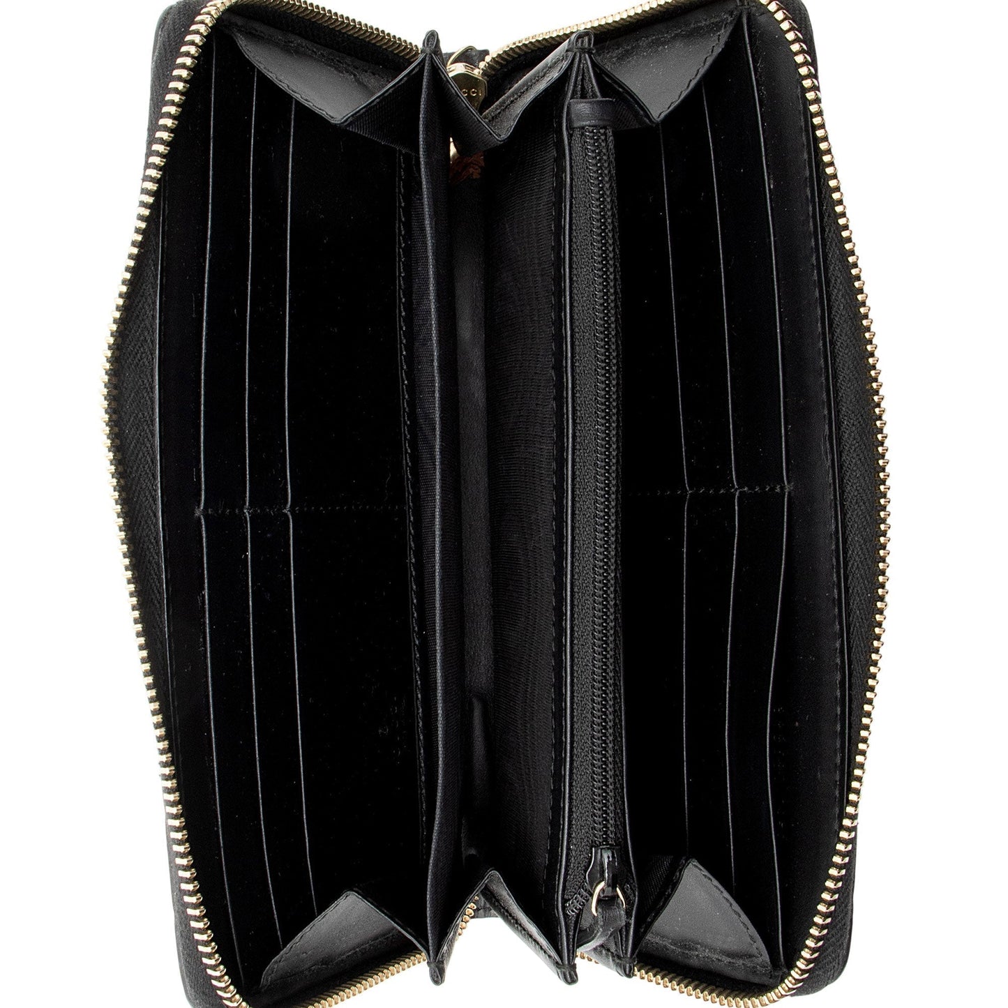 Gucci Guccissima Leather Bow Zip Around Wallet