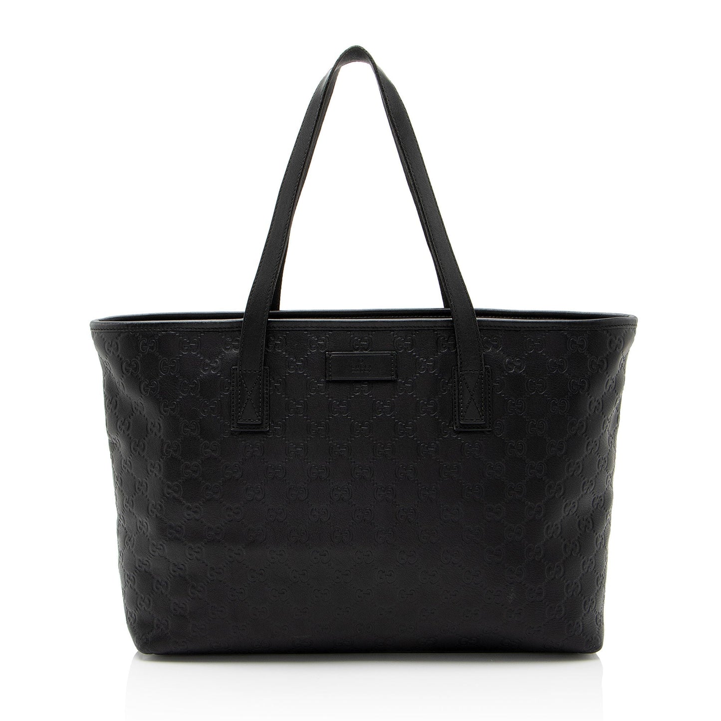 Gucci Guccissima Leather Classic Medium Zip Tote (SHF-CnrScb)