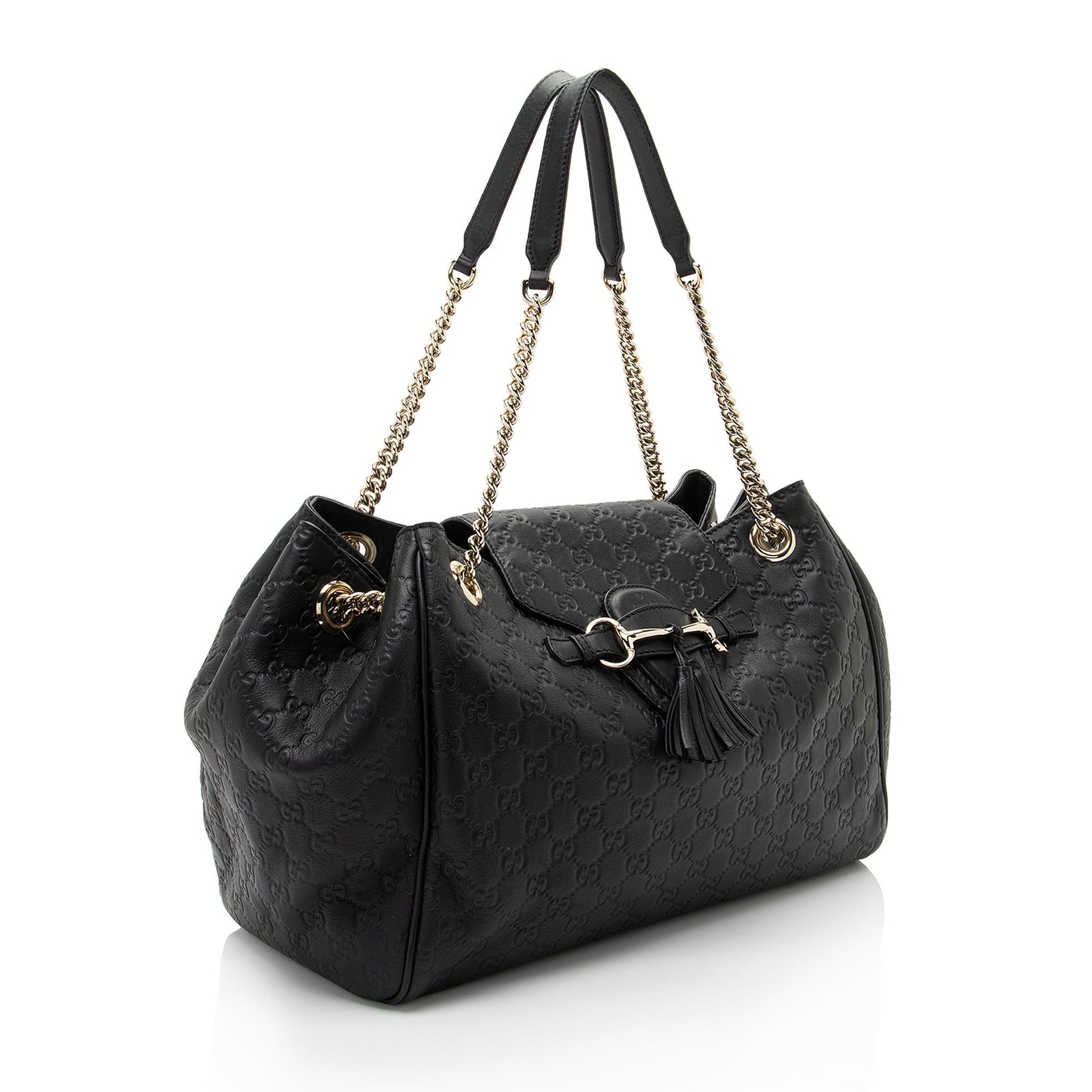 Gucci Leather Canvas Shoulder Bag